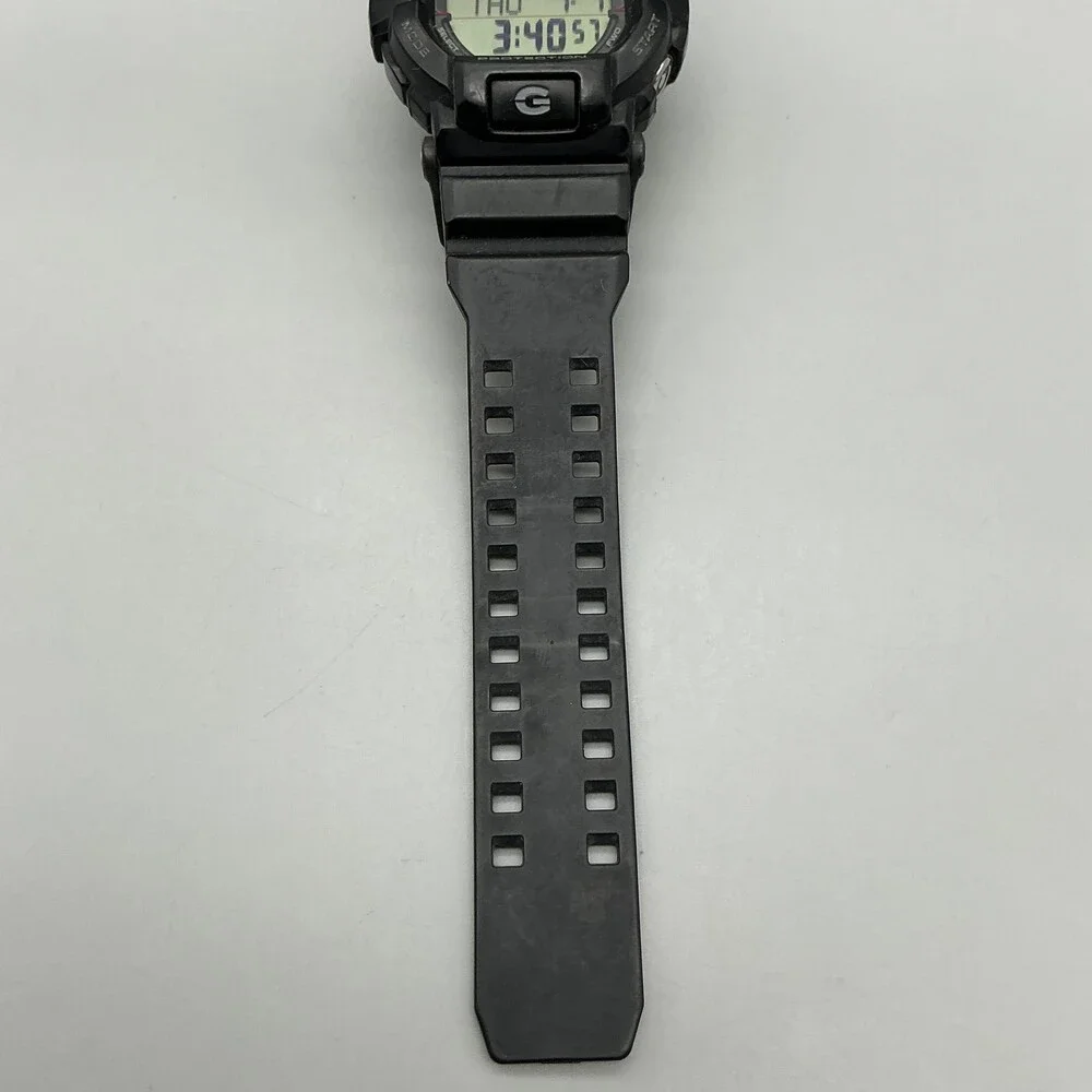 Casio G-Shock GD-350 Mens Watch 50mm Gray Digital Black Resin Alarm New Battery